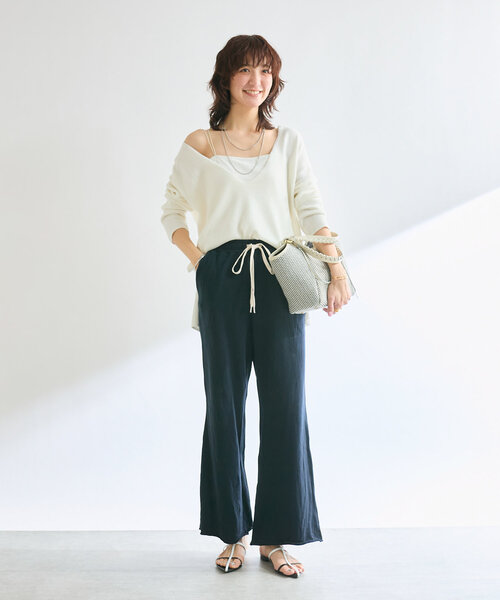 RIVE DROITE（リヴドロワ）の「【実用性抜群】CITY BASKET-ジップトート（ハンドバッグ・レディース・アイボリー/ブラック・FREE）」の12枚目の写真