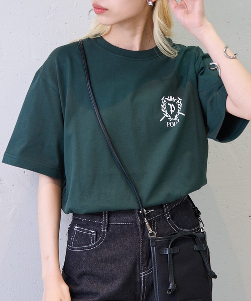POLO BCS(ポロ ビーシーエス)の「【POLO BCS】ZOZO限定 One point POLO laurel tee ワンポイントポロTee(Tシャツ/カットソー・レディース・グリーン/ピンク/ネイビー/ホワイト/ブラック・XS/XL/L/M/S)」の17枚目の写真