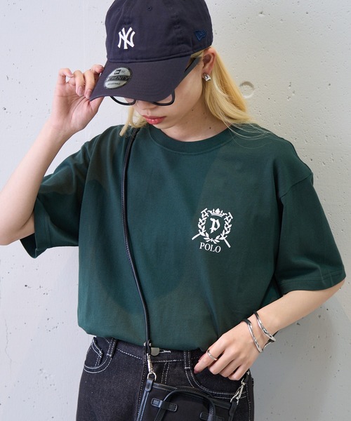 POLO BCS(ポロ ビーシーエス)の「【POLO BCS】ZOZO限定 One point POLO laurel tee ワンポイントポロTee(Tシャツ/カットソー・レディース・グリーン/ピンク/ネイビー/ホワイト/ブラック・XS/XL/L/M/S)」の16枚目の写真