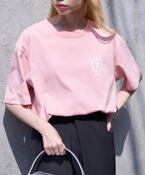 POLO BCS(ポロ ビーシーエス)の「【POLO BCS】ZOZO限定 One point POLO laurel tee ワンポイントポロTee(Tシャツ/カットソー・レディース・グリーン/ピンク/ネイビー/ホワイト/ブラック・XS/XL/L/M/S)」の8枚目の写真