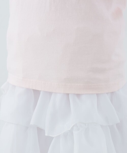 CAROLINA GLASER(カロリナ グレイサー)の「メッセージ コットン Tシャツ(Tシャツ/カットソー・レディース・ピンク/サックスブルー・MEDIUM/SMALL)」の7枚目の写真