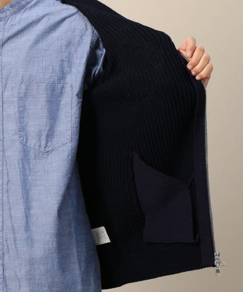 BEAUTY&YOUTH UNITED ARROWS（ビューティーアンドユースユナイテッドアローズ）の「BY アゼ編み クルーネック ジップ カーディガン◆（カーディガン/ボレロ・メンズ・ベージュ/ホワイト/ネイビー・SMALL/X-LARGE/MEDIUM/LARGE）」の18枚目の写真