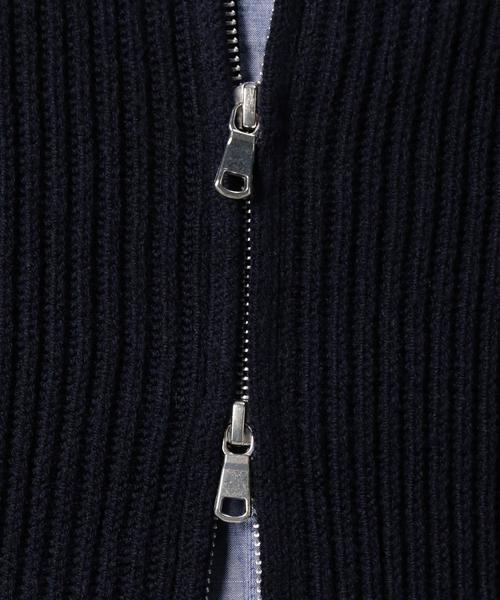 BEAUTY&YOUTH UNITED ARROWS（ビューティーアンドユースユナイテッドアローズ）の「BY アゼ編み クルーネック ジップ カーディガン◆（カーディガン/ボレロ・メンズ・ベージュ/ホワイト/ネイビー・SMALL/X-LARGE/MEDIUM/LARGE）」の20枚目の写真