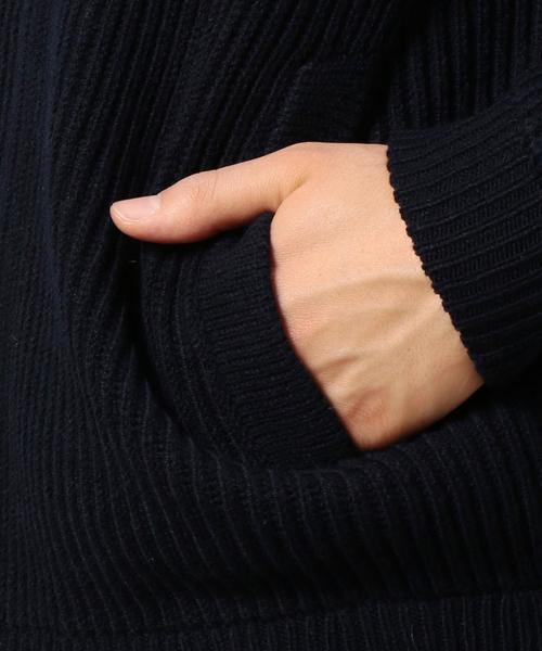 BEAUTY&YOUTH UNITED ARROWS（ビューティーアンドユースユナイテッドアローズ）の「BY アゼ編み クルーネック ジップ カーディガン◆（カーディガン/ボレロ・メンズ・ベージュ/ホワイト/ネイビー・SMALL/X-LARGE/MEDIUM/LARGE）」の21枚目の写真