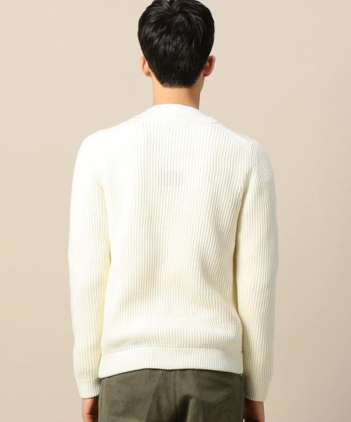 BEAUTY&YOUTH UNITED ARROWS（ビューティーアンドユースユナイテッドアローズ）の「BY アゼ編み クルーネック ジップ カーディガン◆（カーディガン/ボレロ・メンズ・ベージュ/ホワイト/ネイビー・SMALL/X-LARGE/MEDIUM/LARGE）」の10枚目の写真