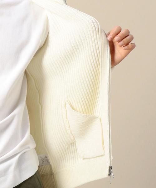 BEAUTY&YOUTH UNITED ARROWS（ビューティーアンドユースユナイテッドアローズ）の「BY アゼ編み クルーネック ジップ カーディガン◆（カーディガン/ボレロ・メンズ・ベージュ/ホワイト/ネイビー・SMALL/X-LARGE/MEDIUM/LARGE）」の11枚目の写真
