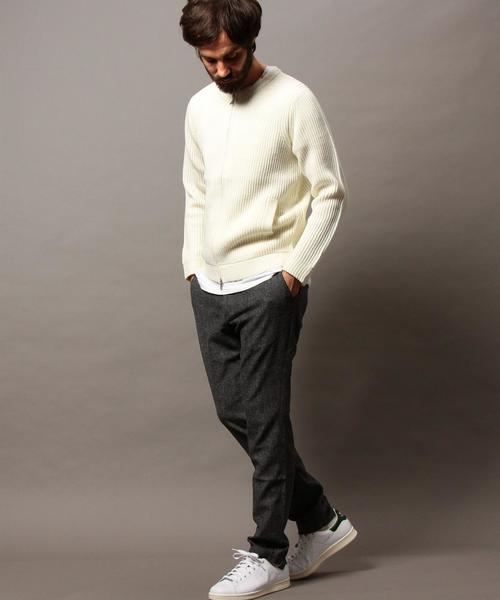 BEAUTY&YOUTH UNITED ARROWS（ビューティーアンドユースユナイテッドアローズ）の「BY アゼ編み クルーネック ジップ カーディガン◆（カーディガン/ボレロ・メンズ・ベージュ/ホワイト/ネイビー・SMALL/X-LARGE/MEDIUM/LARGE）」の14枚目の写真