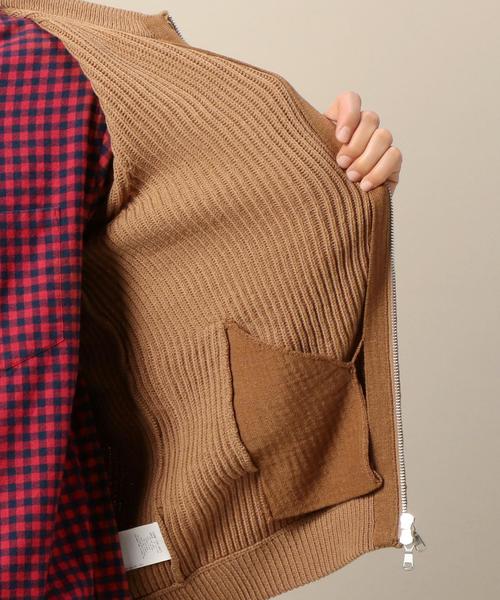 BEAUTY&YOUTH UNITED ARROWS（ビューティーアンドユースユナイテッドアローズ）の「BY アゼ編み クルーネック ジップ カーディガン◆（カーディガン/ボレロ・メンズ・ベージュ/ホワイト/ネイビー・SMALL/X-LARGE/MEDIUM/LARGE）」の8枚目の写真