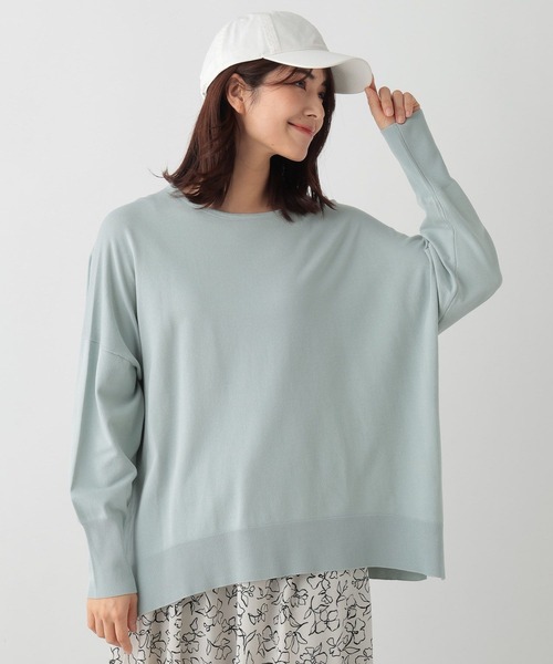 FOUND GOOD（ファウンドグッド）の「14Gキレイナポンチョニット（ニット/セーター・レディース・ブルー系2/グリーン系2/ベージュ/ブラック・L/M/S）」の3枚目の写真