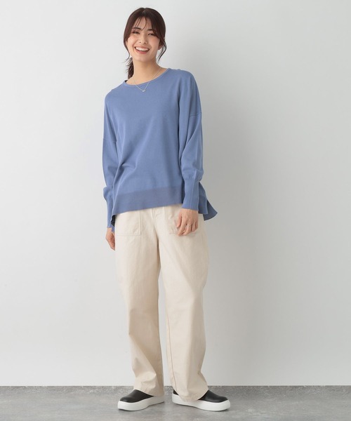 FOUND GOOD（ファウンドグッド）の「14Gキレイナポンチョニット（ニット/セーター・レディース・ブルー系2/グリーン系2/ベージュ/ブラック・L/M/S）」の21枚目の写真