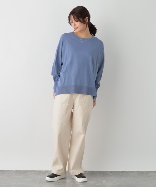 FOUND GOOD（ファウンドグッド）の「14Gキレイナポンチョニット（ニット/セーター・レディース・ブルー系2/グリーン系2/ベージュ/ブラック・L/M/S）」の15枚目の写真