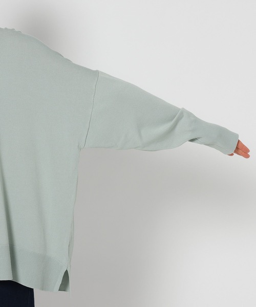 FOUND GOOD（ファウンドグッド）の「14Gキレイナポンチョニット（ニット/セーター・レディース・ブルー系2/グリーン系2/ベージュ/ブラック・L/M/S）」の12枚目の写真