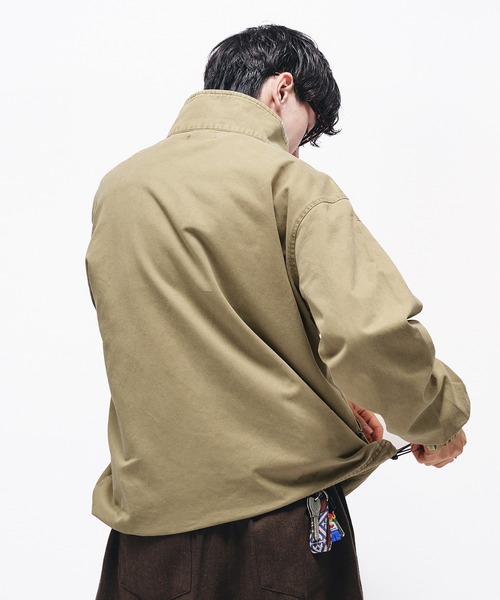 Adoon plain（アドーンプレーン）の「VINAGE LIKE WAVE LOGO SHORT BLOUSON / ヴィンテージライクウェーブロゴショートブルゾン（ブルゾン・メンズ・ブラック/ベージュ/ネイビー・MEDIUM/LARGE）」の16枚目の写真