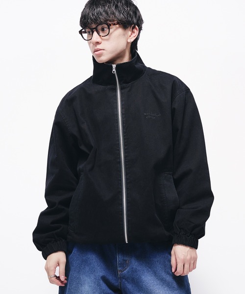 Adoon plain（アドーンプレーン）の「VINAGE LIKE WAVE LOGO SHORT BLOUSON / ヴィンテージライクウェーブロゴショートブルゾン（ブルゾン・メンズ・ブラック/ベージュ/ネイビー・MEDIUM/LARGE）」の5枚目の写真