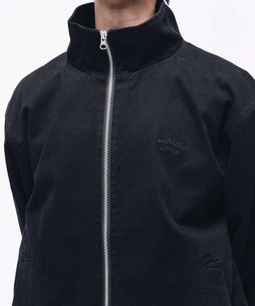 Adoon plain（アドーンプレーン）の「VINAGE LIKE WAVE LOGO SHORT BLOUSON / ヴィンテージライクウェーブロゴショートブルゾン（ブルゾン・メンズ・ブラック/ベージュ/ネイビー・MEDIUM/LARGE）」の8枚目の写真