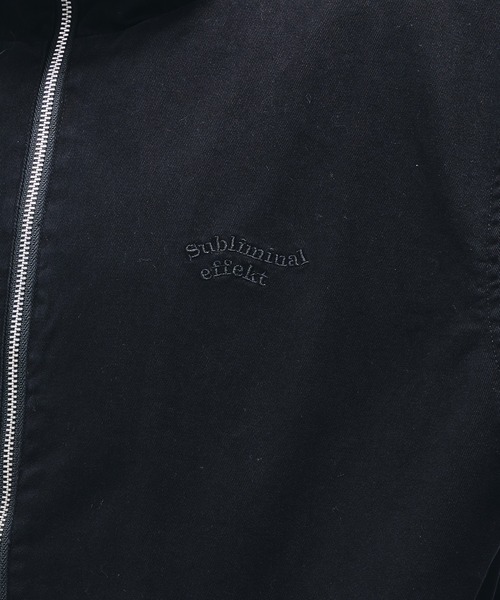 Adoon plain（アドーンプレーン）の「VINAGE LIKE WAVE LOGO SHORT BLOUSON / ヴィンテージライクウェーブロゴショートブルゾン（ブルゾン・メンズ・ブラック/ベージュ/ネイビー・MEDIUM/LARGE）」の11枚目の写真