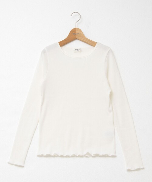 NOLLEY’S（ノーリーズ）の「テレコロンT（Tシャツ/カットソー・レディース・ホワイト/ライトグレー/ベージュ・38）」の17枚目の写真