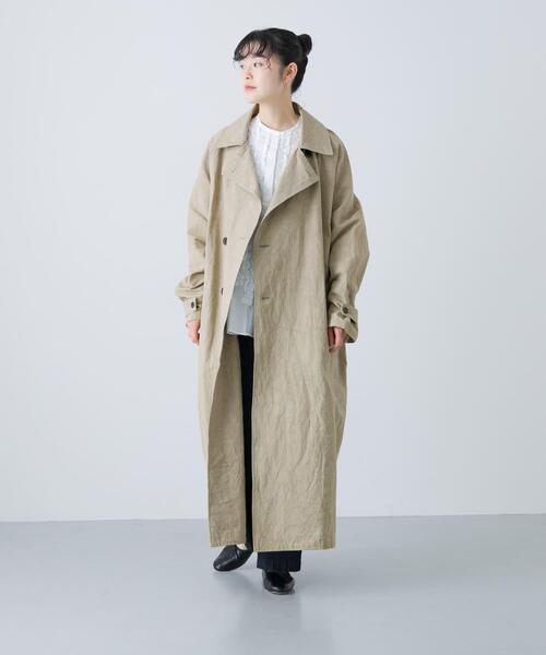 かぐれ　『ユニセックス』コットンリネンオーバートレンチ かぐれ｜『ユニセックス』コットンリネンオーバートレンチコート