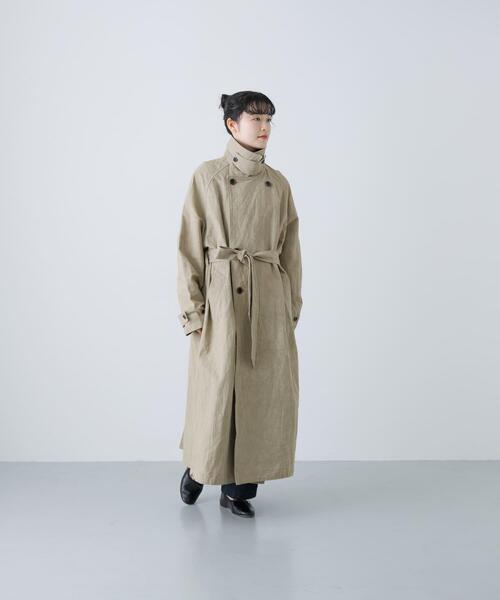 ユニセックス』コットンリネンオーバートレンチコート（トレンチコート