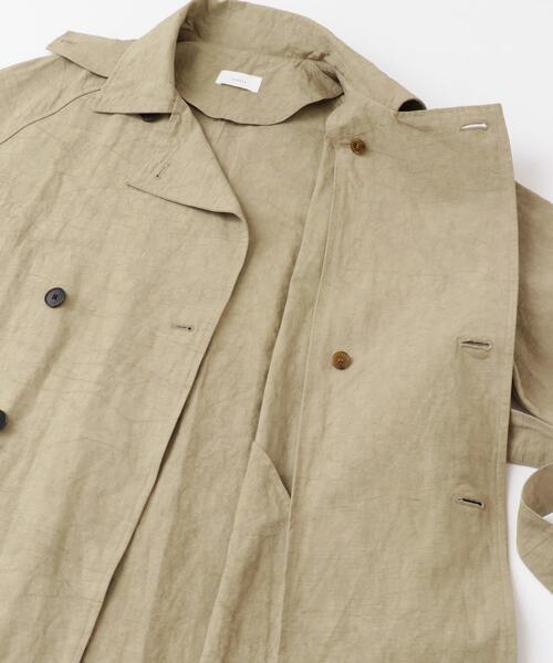 ユニセックス』コットンリネンオーバートレンチコート（トレンチコート