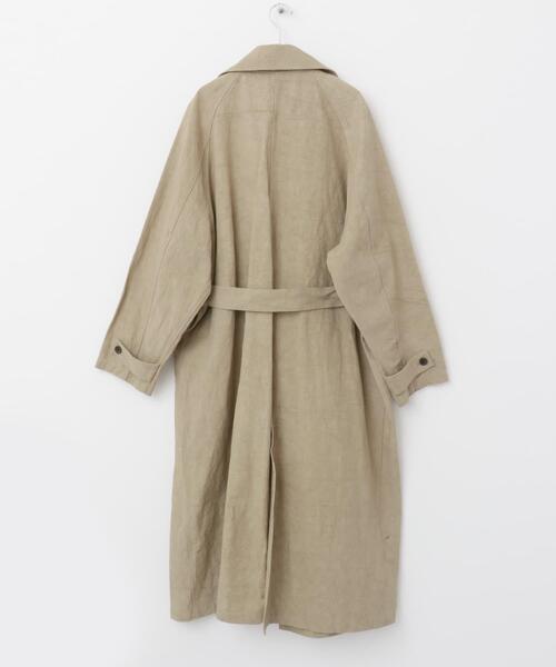 ユニセックス』コットンリネンオーバートレンチコート（トレンチコート