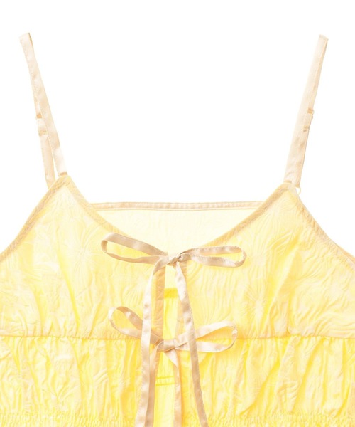 earth music&ecology(アースミュージックアンドエコロジー)の「ジャガードフレアキャミブラウス(ベスト・レディース・ブラック/ホワイト/イエロー・FREE)」の21枚目の写真