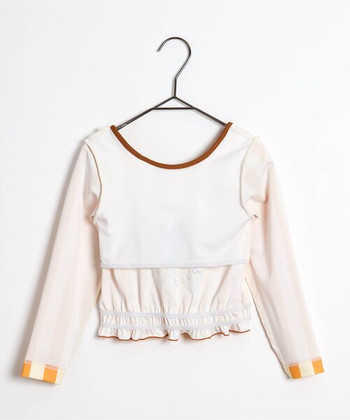 p.premier（ピードットプルミエ）の「【ジュニア対応】ラッシュガードいらずのフリル衿セパレート水着（水着・キッズ・イエロー/ミント/レッド・80/90/100/110/120/130/140）」の18枚目の写真