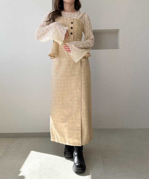 apres jour clair（アプレジュールクレア）の「【apres jour clair】ツイードビスチェ【Set up可能】（キャミソール・レディース・ベージュ/ブラウン系その他・X-LARGE/フリー）」の12枚目の写真