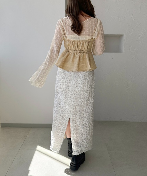 apres jour clair（アプレジュールクレア）の「【apres jour clair】ツイードビスチェ【Set up可能】（キャミソール・レディース・ベージュ/ブラウン系その他・X-LARGE/フリー）」の20枚目の写真