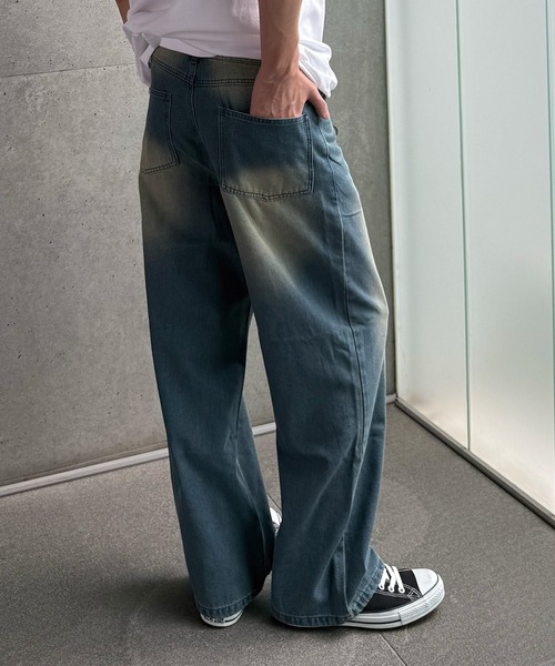 【世界が注目ブランド！ 】EENK バギー ストレート デニムパンツ ワイドストレート デニムパンツ バギージーンズ|EDWIN|エドウイン