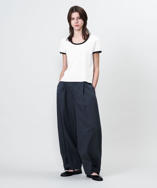 ★新品ASTRAET アストラット コットン フライス トリム UネックTシャツ 5400025Y0003_l1_a002.jpg