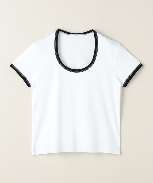★新品ASTRAET アストラット コットン フライス トリム UネックTシャツ セール】＜ASTRAET＞コットン フライス トリム UネックTシャツ