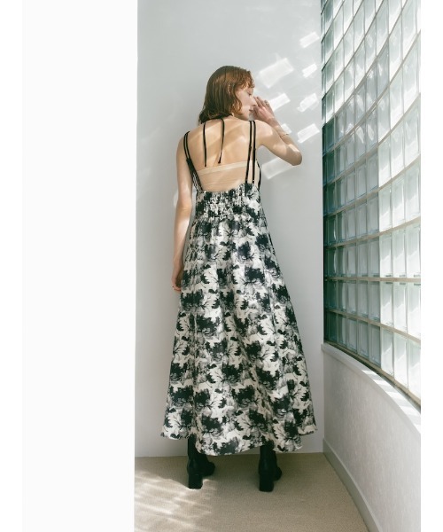 Design Strap Jacquard Dress/デザインストラップジャガード