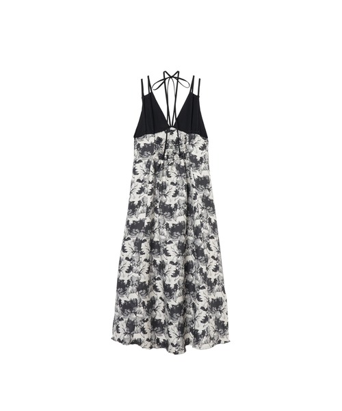 sahara（サハラ）の「Design Strap Jacquard Dress/デザインストラップジャガードドレス（ワンピース・レディース・ブラック/グリーン・FREE）」の6枚目の写真