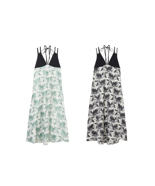 sahara 22ss ナチュラルデザイン ドレス Design Strap Jacquard Dress/デザインストラップジャガード