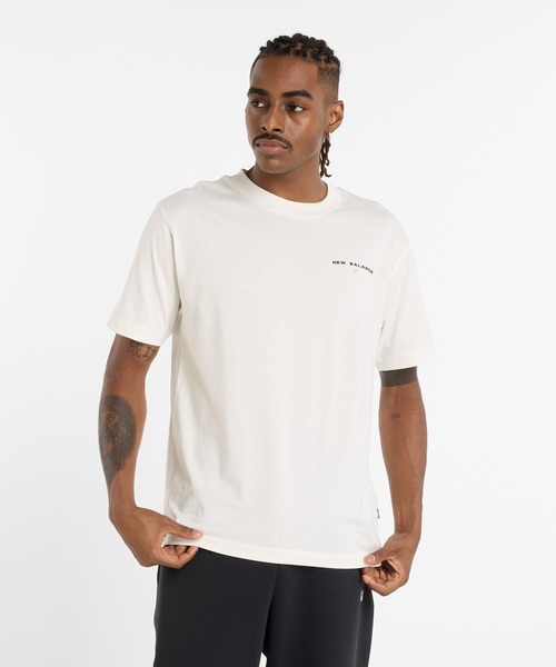25SS新作【Newbalance】UNI Ticket Graphic Short Sleeve T★2色 ニューバランス Hoops Gamer Pack グラフィックショートスリーブ