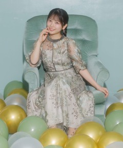 フラワー刺繍ドレス/結婚式/パーティー/お呼ばれ