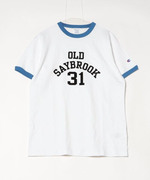 Champion(チャンピオン)の「チャンピオン SHORT SLEEVE T-SHIRT_(Tシャツ/カットソー・メンズ・ホワイト×ブルー/ホワイト×ブラック・M/L/LL)」の1枚目の写真