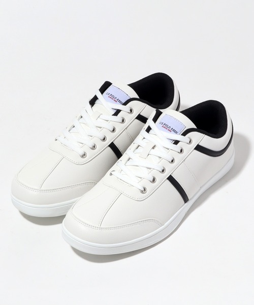 U.S. POLO ASSN.(ユーエスポロアッスン)の「【U.S. POLO ASSN./ユーエスポロアッスン】 パイピング デザイン キャンバス スニーカー(スニーカー・メンズ・グレー/ブラック/ホワイト・26cm/25.5cm/25cm/27cm/26.5cm)」の2枚目の写真