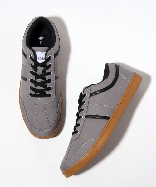 U.S. POLO ASSN.(ユーエスポロアッスン)の「【U.S. POLO ASSN./ユーエスポロアッスン】 パイピング デザイン キャンバス スニーカー(スニーカー・メンズ・グレー/ブラック/ホワイト・26cm/25.5cm/25cm/27cm/26.5cm)」の16枚目の写真
