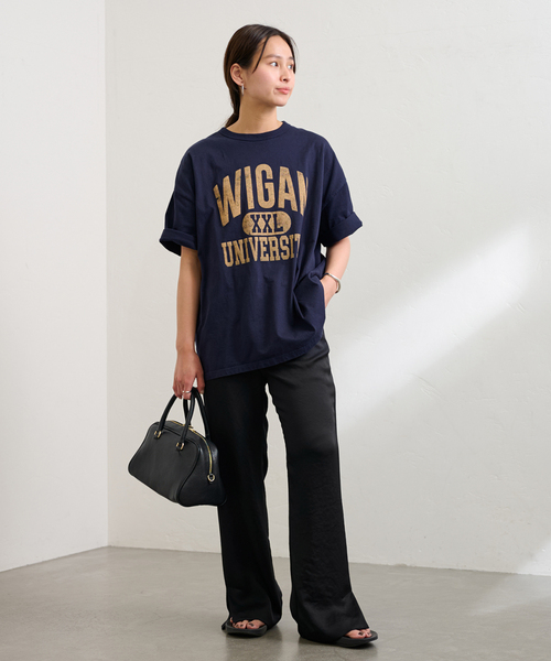 FRAMeWORK（フレームワーク）の「≪WEB限定追加≫ヴィンテージサテンサイドスリットパンツ（その他パンツ・レディース・ブラック/アイボリー・36/38）」の14枚目の写真