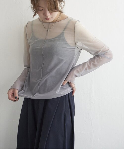 notch.(ノッチ)の「グラデーションシアーロンT(Tシャツ/カットソー・レディース・ブルー/ブラック/アイボリー・M)」の2枚目の写真