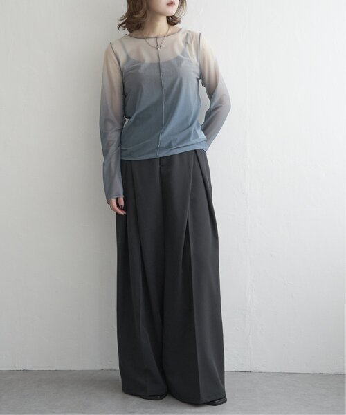 notch.(ノッチ)の「グラデーションシアーロンT(Tシャツ/カットソー・レディース・ブルー/ブラック/アイボリー・M)」の14枚目の写真