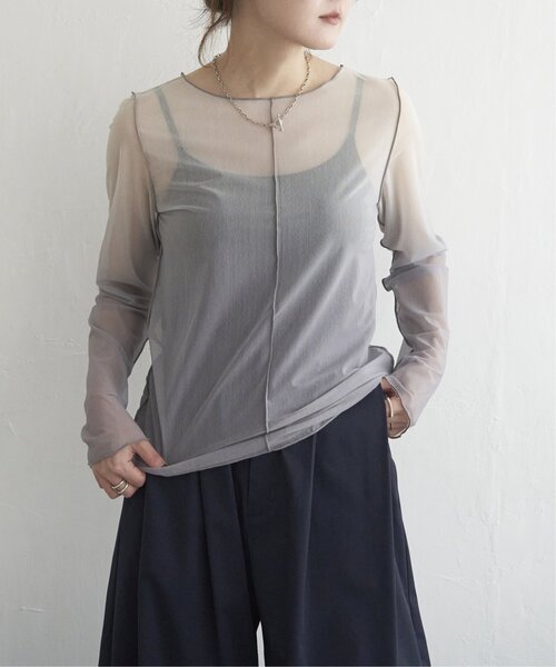 notch.(ノッチ)の「グラデーションシアーロンT(Tシャツ/カットソー・レディース・ブルー/ブラック/アイボリー・M)」の20枚目の写真