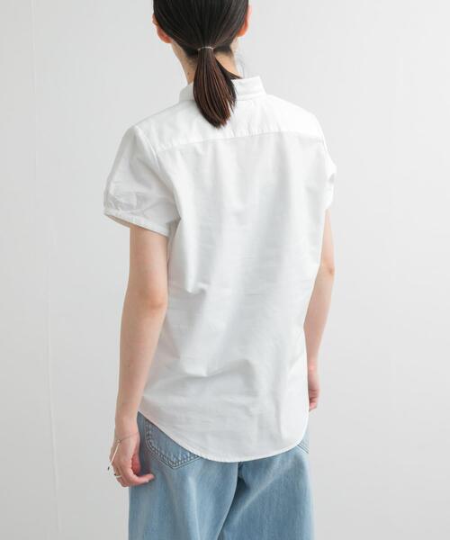 GYMPHLEX（ジムフレックス）の「FRENCH SLEEVE SHIRT（シャツ/ブラウス・レディース・ブルー/ホワイト・14）」の3枚目の写真