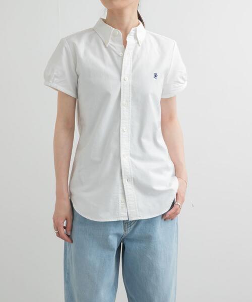 GYMPHLEX（ジムフレックス）の「FRENCH SLEEVE SHIRT（シャツ/ブラウス・レディース・ブルー/ホワイト・14）」の5枚目の写真