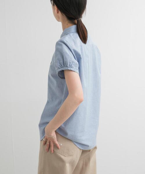 GYMPHLEX（ジムフレックス）の「FRENCH SLEEVE SHIRT（シャツ/ブラウス・レディース・ブルー/ホワイト・14）」の9枚目の写真