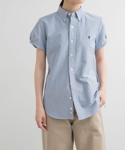 GYMPHLEX（ジムフレックス）の「FRENCH SLEEVE SHIRT（シャツ/ブラウス・レディース・ブルー/ホワイト・14）」の12枚目の写真