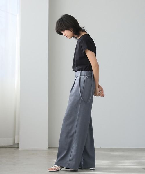 itto...（イット）の「【涼しげリネン風】サスペンダー付きストレートパンツ（取り外し可能）（スラックス・レディース・ネイビー/グレー/ブラック/ブラウン・M/L）」の17枚目の写真