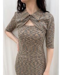 LAGUNAMOON | クロップドカーデセットニットワンピース(ワンピース)